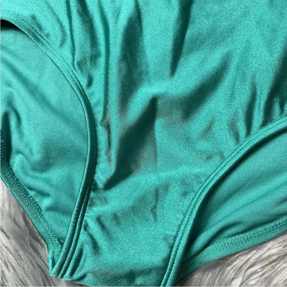 Art Class Target Girls Green One Piece Cut Out Halter Swimsuit XL 14